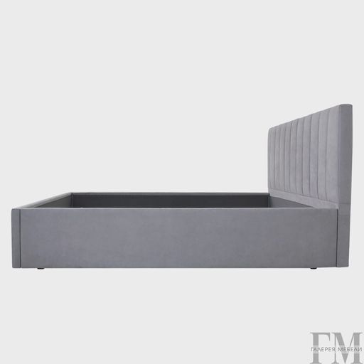 Кровать с подъемным механизмом «Регги», серая